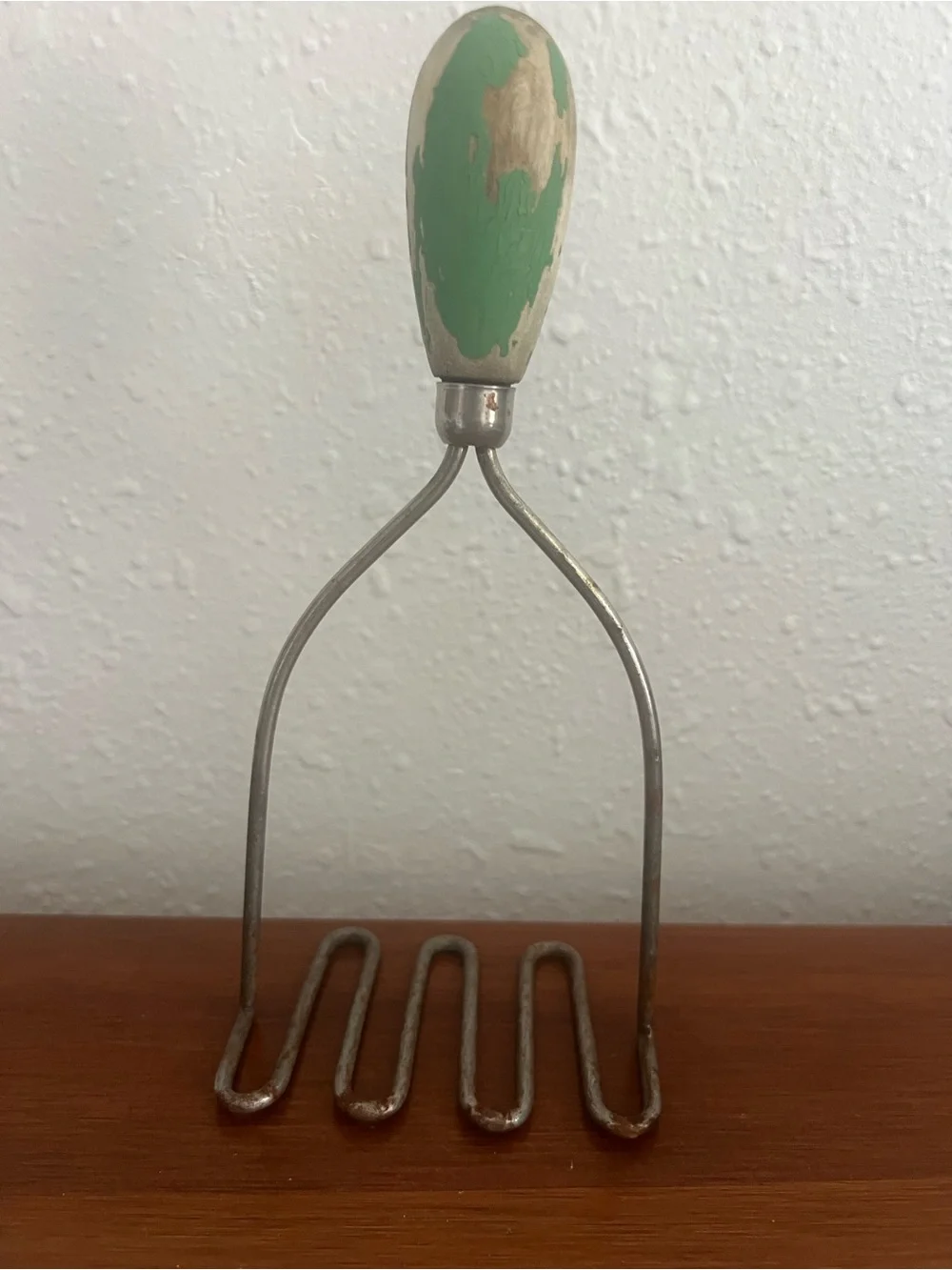 Vintage Green Hand Mixer and Potato Masher Set
